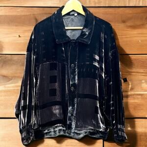 Vintage Maude Andrade Velvet Artistic Lux Brown Black Jacket Coat M / L